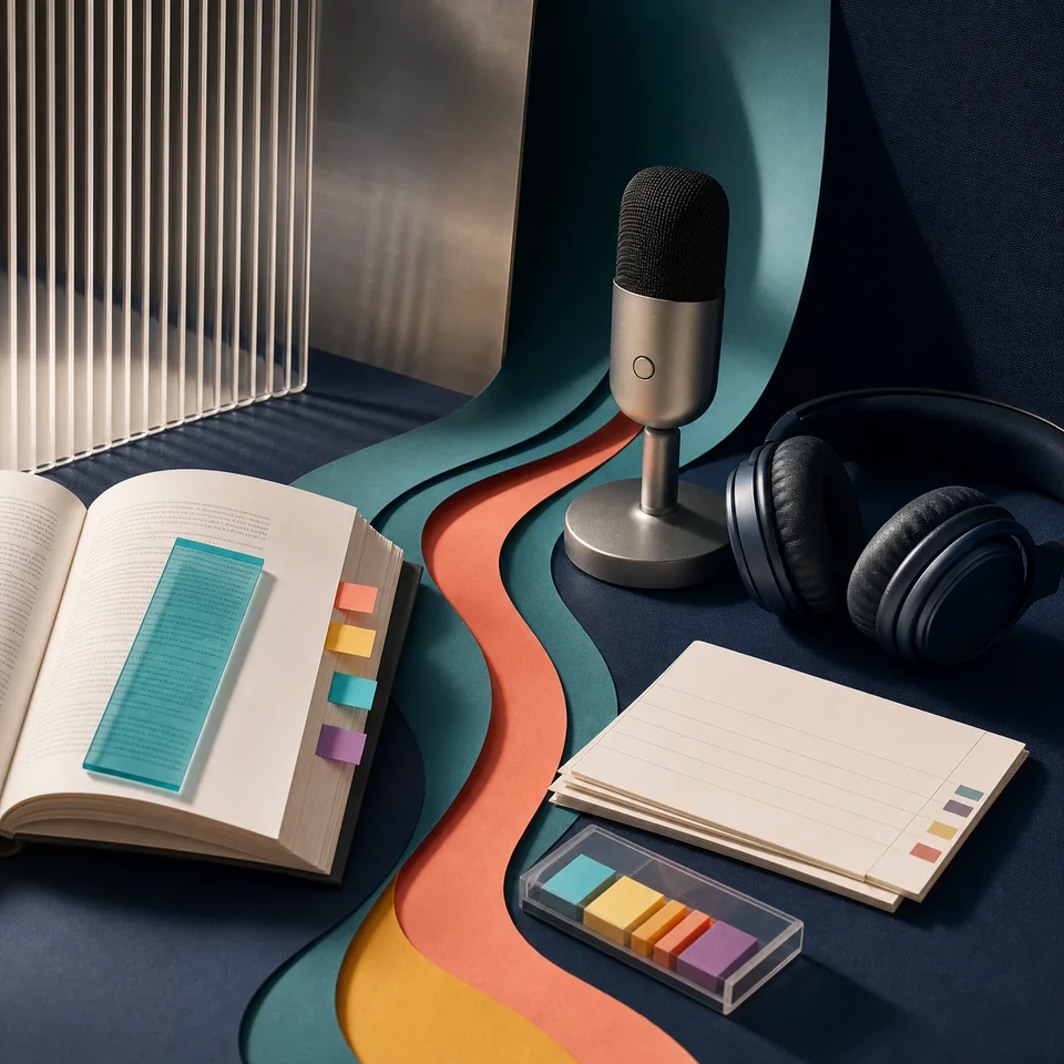 Abstract letterforms, reading guides and layered text representing dyslexia support